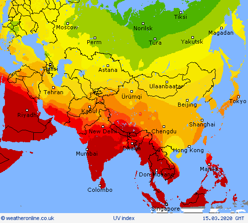 Asia UV map